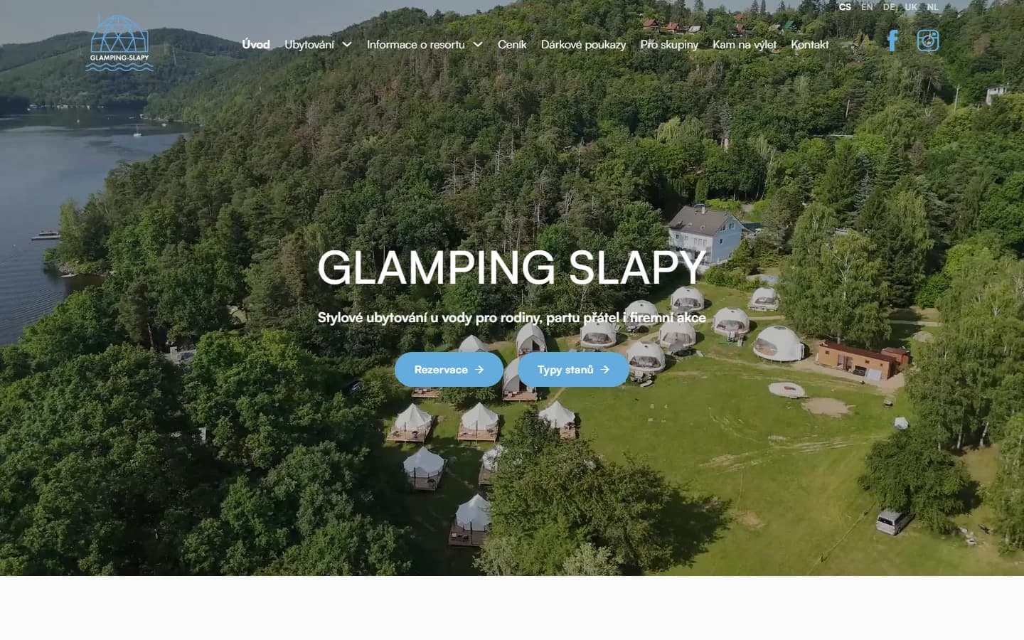 Glamping Slapy: Ubytování