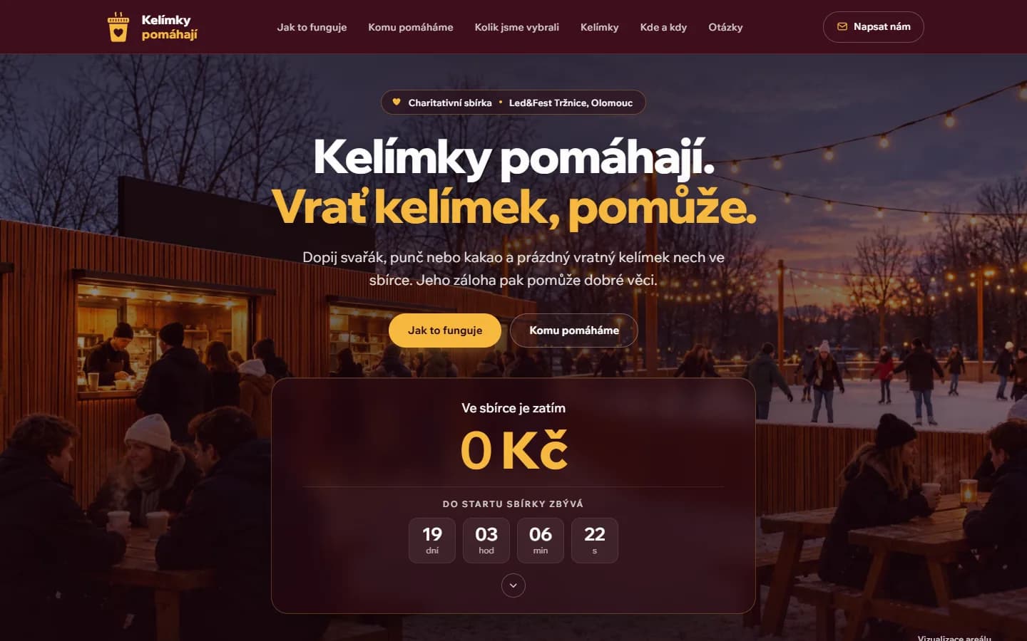 Kelímky pomáhají: Charitativní sbírka
